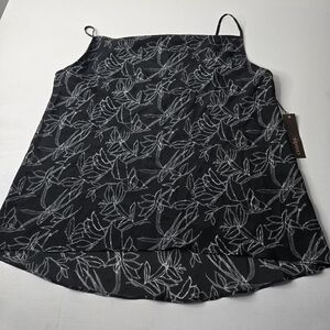 Black and White Floral Tank Top